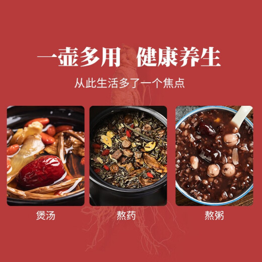 Quanpinwu Decocting Medicine Casserole to Boil Chinese Medicine Jar Open Fire Ceramic Medicine Pot to Decoction Medicine Pot Chinese Medicine Pot to Boil Medicine Casserole Chinese Medicine Pot to Boil Medicine Jar [600g of Medicinal Materials] Black Open Fire Pot 4000ml