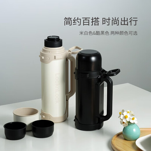 乐扣乐扣（LOCK&LOCK）出游大容量佳益特广口壶保温壶户外保温瓶保温壶 LHC1479IVY露营白 2.2L