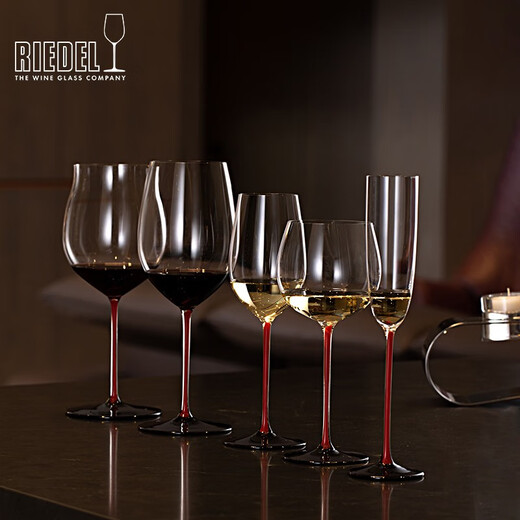 Liduo Riedel Austriaco Tada de lazo rojo Borgoña Copa de regalo de vino tinto Class Crystal Copa de alto valor Regalo de boda 2 cajas de regalo 1050ml