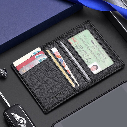 Williampolo Paul Mini Card Bag Men's Onuine Leather Ultra-Thin Small Sertifice Case Case Лицензии на кожаный корпус высокий клад