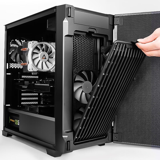 Antec P10 Flux mid-tower gaming case, left and right interchangeable door openings, equipped with 5 fans, supports ATX, supports 360 water cooling