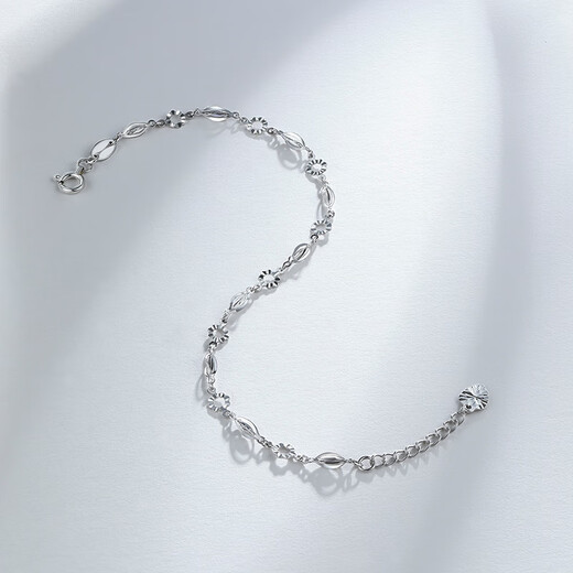 Saturday Fortune (ZLF) New Year's Gift PT950 Platinum Bracelet Women's Platinum Bracelet Forest Flower Yang Bracelet Off the Shelf 16cm + Tail Chain 2cm -2.41g