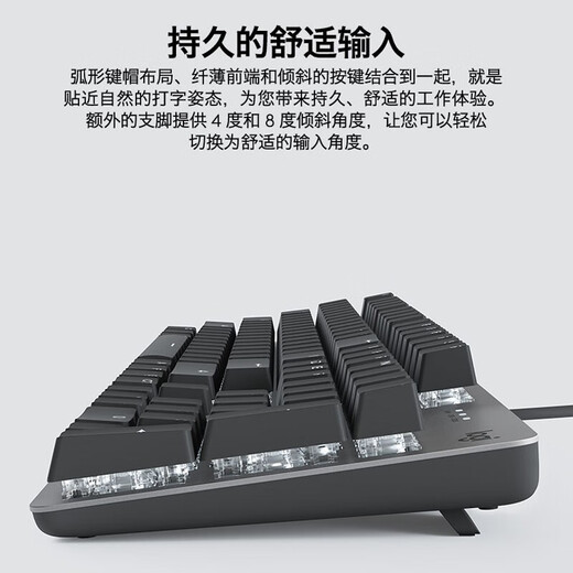 罗技（G） K845机械键盘 有线键盘 游戏办公键盘  全尺寸背光龙华轴台式机外接笔记本电脑键盘 K845【龙华轴 红轴】
