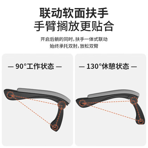 Jinxi computer chair office chair gaming chair home ergonomic chair boss chair anchor back chair leather swivel chair gray + level 4 pole + latex second generation upgrade