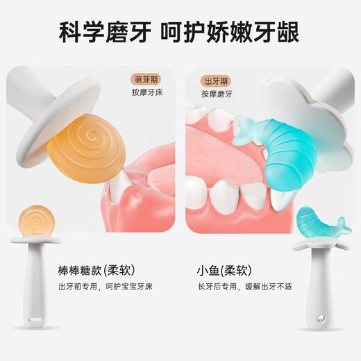 Kamidi (kamidi) Q elasticity soft and boilable baby chewable anti-eating hand toy to soothe little month old chew gum super soft random style 1 pack