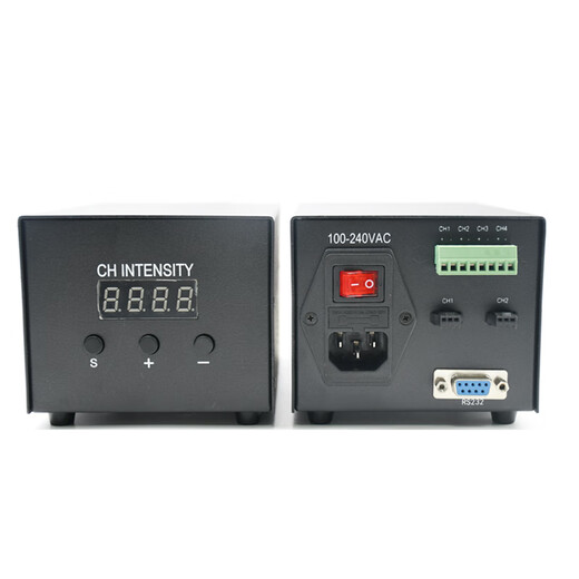 Industrial camera LED light source brightness regulator 24V analog digital four-channel machine vision light source controller 2-channel analog controller APA-25W 24V