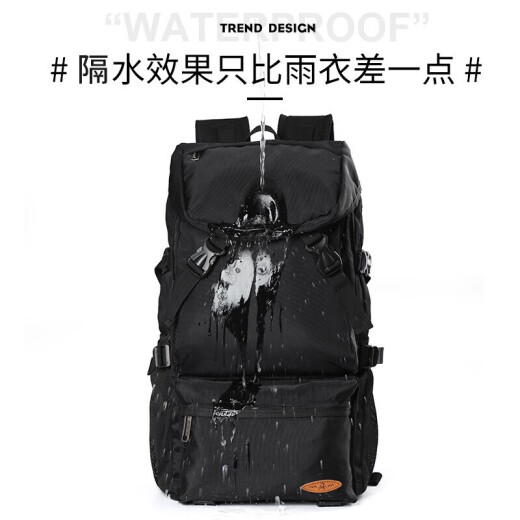 Landcase backpack men's travel bag large capacity backpack luggage bag mountaineering bag outdoor sports travel bag 8051 blue large