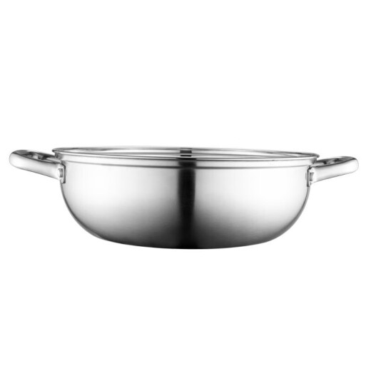 ASD ASD hot pot 304 stainless steel clear soup hot pot basin 30CM soup pot household pot open flame special FS30A6WG free soup spoon colander