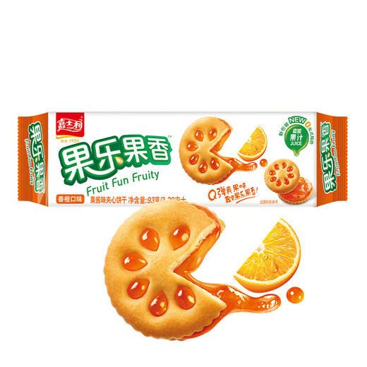 嘉士利果乐果香 饼干零食果酱夹心饼干混合口味93gx6包早餐食品小零食