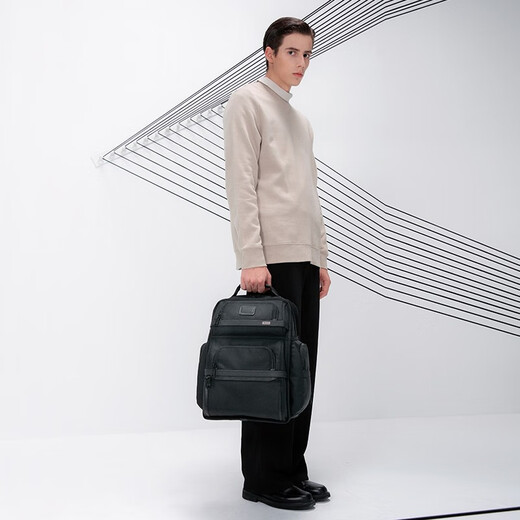 TUMI/TUMI Alpha3 first released Alpha 3 series men's classic business commuter backpack computer bag black/02603580D3