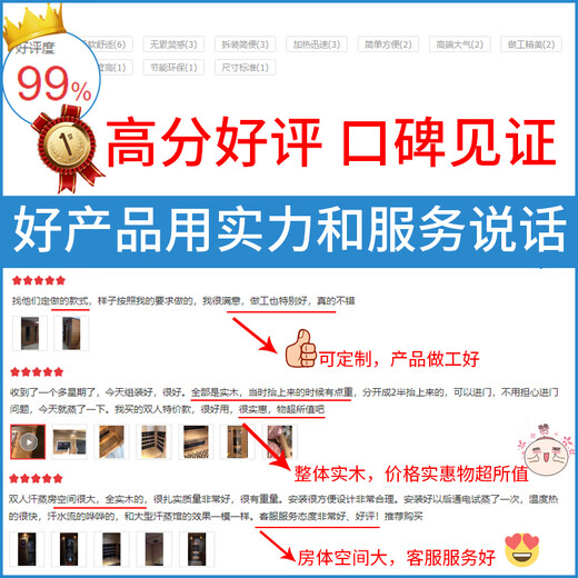 佰年桑 汗蒸房家用传统桑拿房家庭家用实木进口原木桑拿屋汗蒸箱屋湿蒸 红雪松/双人（1500*1350*1900）