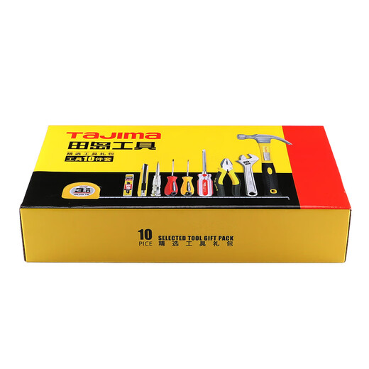 Tajima household tool set multifunctional practical tool bag household 10-piece set fc00587