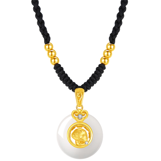 Gin Qianhui 925 silver necklace female zodiac safety buckle pendant animal year pendant Valentine's Day birthday gift for girlfriend auspicious zodiac snake