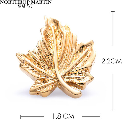 North Martin Jacket Suit Suit Quality Brooch Men's Lapel Pin Women's Exquisite Birthday Gift Accessories Maple Leaf Gold