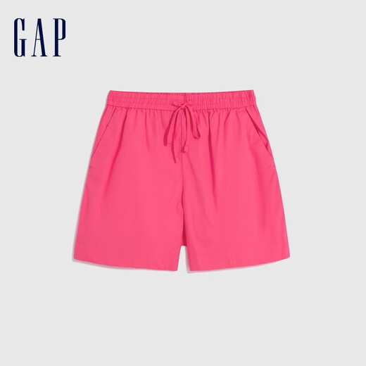 Gap women's summer pure cotton high waist loose A-line shorts 616666 fashion casual pants Dragon fruit color 160/68A(XS)