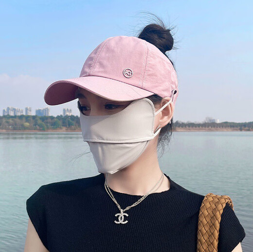 槿城可扎马尾速干棒球帽夏季空顶帽女显脸小可挂口罩遮阳太阳帽MZ-687 黑色/马尾空顶球帽 均码