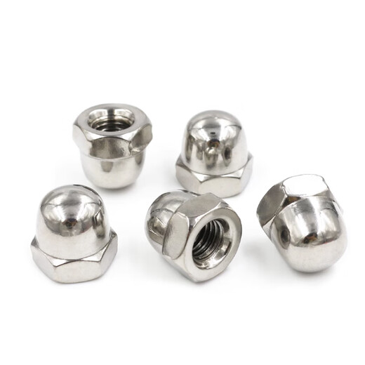 Deqi 304 stainless steel cap nut DIN1587 decorative screw cap round head nut nut M8 (10 pieces)