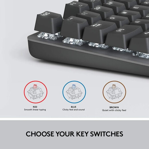 Logitech K845 Проводная светящаяся механическая клавиатура + M510 Беспроводная компьютерная бизнес -офис Daily Black Black