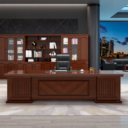 KESENGE boss desk office desk simple modern boss desk office large size desk boss desk and chair combination 2.6 meters desk + chair