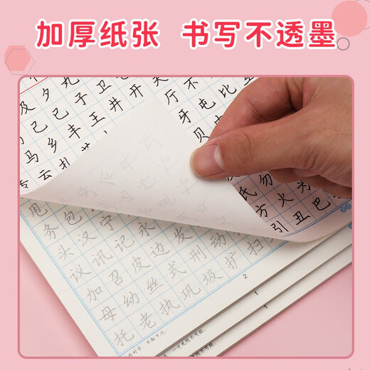 Book line, commonly used 3000-word regular script practice copybook for beginners and adults, entry-level pen control training copybook, stroke order, hard-pen calligraphy practice book, college students' regular script quick copying, commonly used 3000-word 2 books, no Specifications