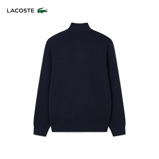 LACOSTE French crocodile men's wear solid color wool sweater sweater zipper stand collar jacket | AH1955 166/navy blue regular XL 6