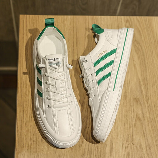 RM ROSA small white shoes men's shoes spring and autumn new versatile fashion trend casual shoes men's trendy brand men's shoes men T6227 white and green 41