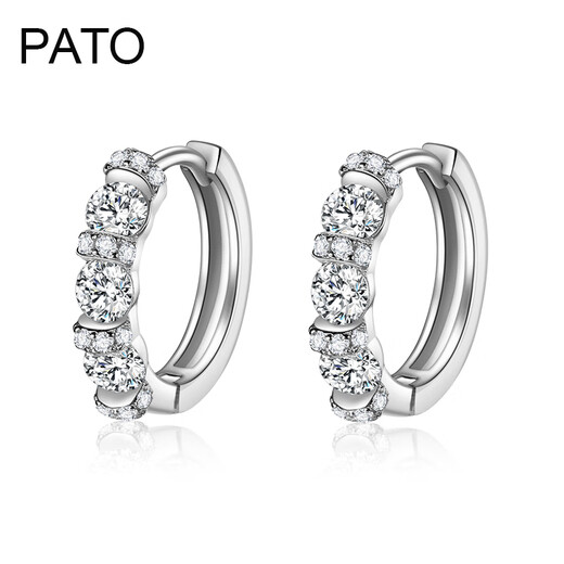 PATO925 Silver Stud Earrings for Women 2025 Fashion Rose Gold Earrings Light Luxury Earrings Earrings New Year and Christmas Gifts Earrings-Rose Qicang Straight Hair/Next Day Delivery