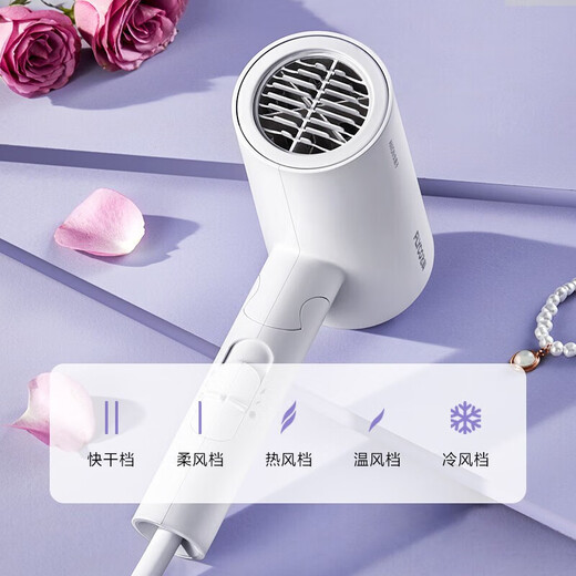 FLYCO hair dryer foldable blower negative ion hair care student dormitory high-power home barber shop hotel hair dryer FH6276 1800W foldable with negative ions