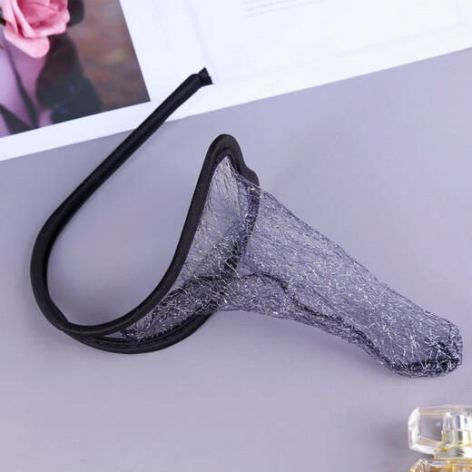 Confidential delivery of men's sexy underwear, couple stimulation, sexy underwear, sexual intercourse, men's penis condom, masturbation net, black-edged gold wire cover, sexy male invisible underwear, hollow mesh cover, C-string panty, invisible thong, men's lace underwear