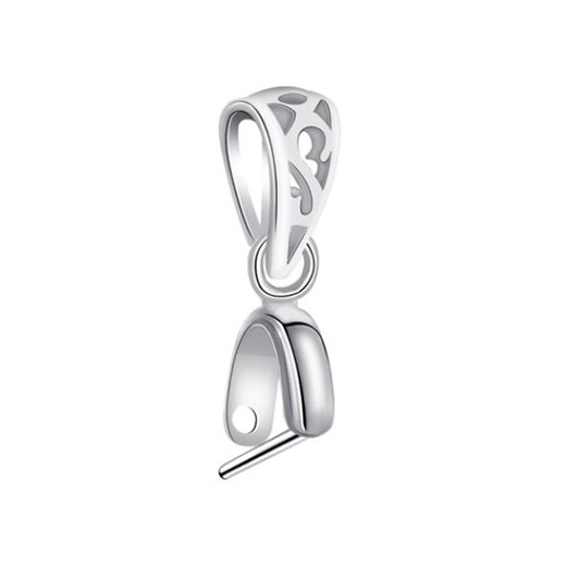 Pendant buckle head 18k gold Jadeite melon seed buckle beeswax pendant clip A1 size K white (thick version)