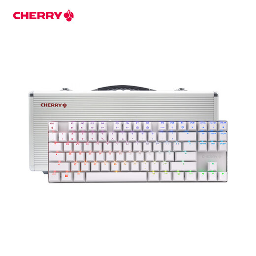 Cherry Cherry MX8.2TKL Wireless mechanischer Tastaturfarbe Leuchttäure RGB Hintergrundbeleuchtung Drei-Mode-Bluetooth-Legierung Office-Spiel E-Sports weiße schwarze Achse