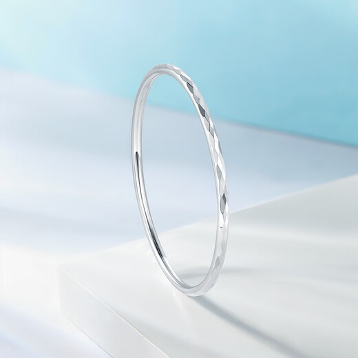 Saturday Fortune (ZLF) Platinum Bracelet Women's PT950 White Gold Versatile Sparkling Geometric Faceted Bracelet T 8.92g56mm