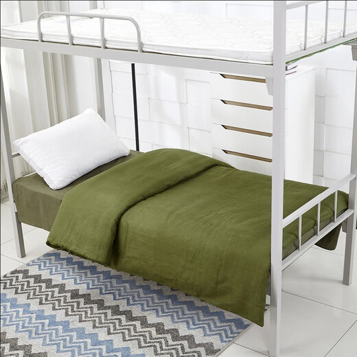 Zhou Siyuan Military green quilt, student military training quilt supplies, single dormitory green cotton quilt school dormitory household use, quilt scout green quilt vest cover can be detachable and washable design, detachable and washable military green cotton quilt [150*200] 5Jin [Jin equals 0.5 kg]