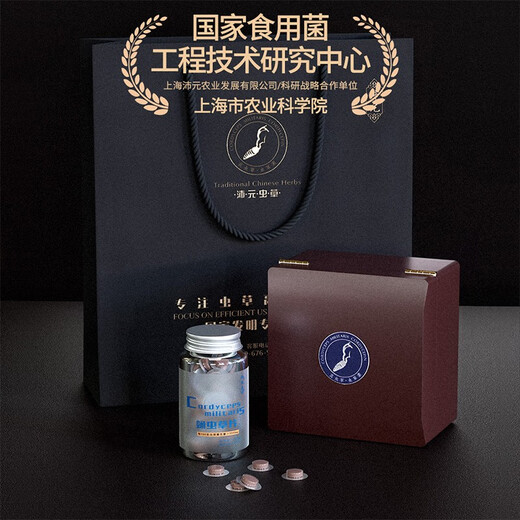 沛元蛹虫草片北冬虫夏草含片高品质滋补品礼盒虫草素非纯粉片极草5x5a 2盒