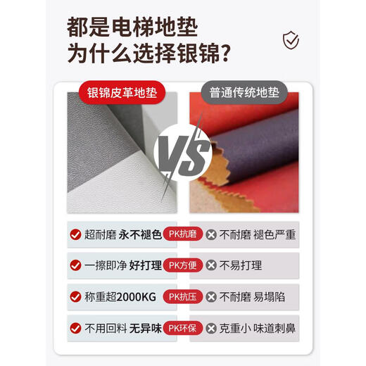 鱼与虎电梯轿厢地板专用地垫皮革耐磨定制地垫门口防水防滑垫子仿大理石 星宿-14957 160cm*160cm-皮革