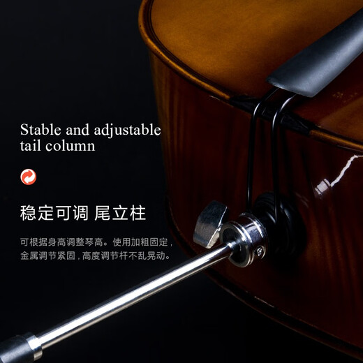 克莉丝蒂娜（Christina）大提琴儿童初学者专业级手工演奏级大学生成人乐器C04考级入门级 C04大提琴+琴包 3/4适合身高145cm左右
