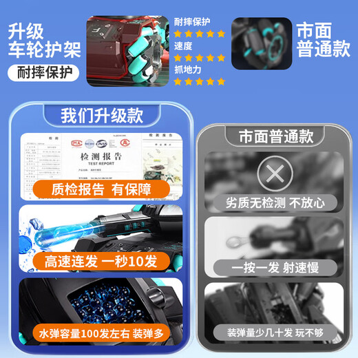 活石（LIVING STONES）儿童玩具遥控汽车遥控坦克手势感应发射玩具男孩3-6-12岁生日礼物 顶配【语音控+2电池+16万子弹】