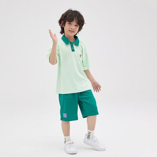 Paul Frank Ropa para niños Traje para niños 2025 Verano Verano Niños y niñas Casual Versátil Simple Mediano y Grande Jersey de Moda para niños Conjunto de Dos Piezas 272F Negro 140