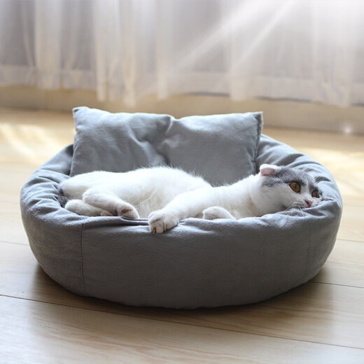 Bad Little Pet 20 Jin [Jin is equal to 0.5 kg] Inner Cat Nest Internet Popular Egg Tart Cat Nest Four Seasons Summer Ice Mat Mat Cat House Summer Dog House Warm Gray L Size [Recommended 12 Jin [Jin is equal to 0.5 kg] Inner Pet]