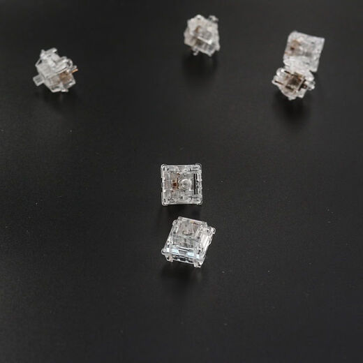 皎月轴全透明PC段落线性轴RGB热插拔客制化机械键盘DIY轴体 线性轴 90颗皎月轴罐装