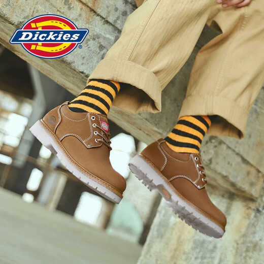 Dickies work shoes new large-toe shoes men's leather shoes Martin shoes couple models men's and women's shoes brown (men) 41