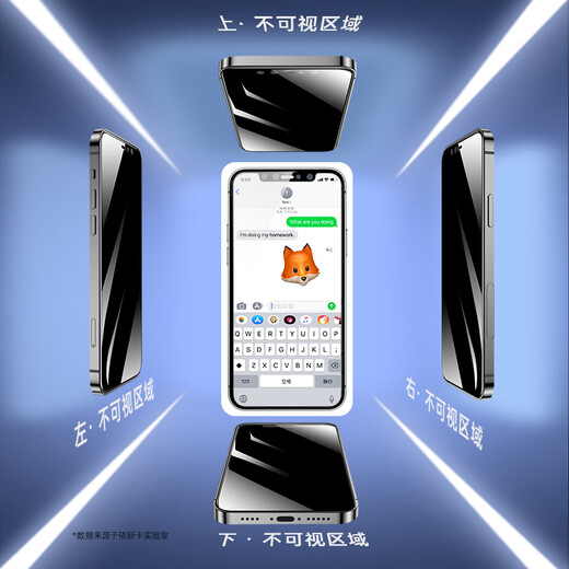 依斯卡【三倍增强】适用苹果12钢化膜iPhone12pro防窥手机贴膜 全屏360°防偷看防摔耐刮抗指纹保护JM844