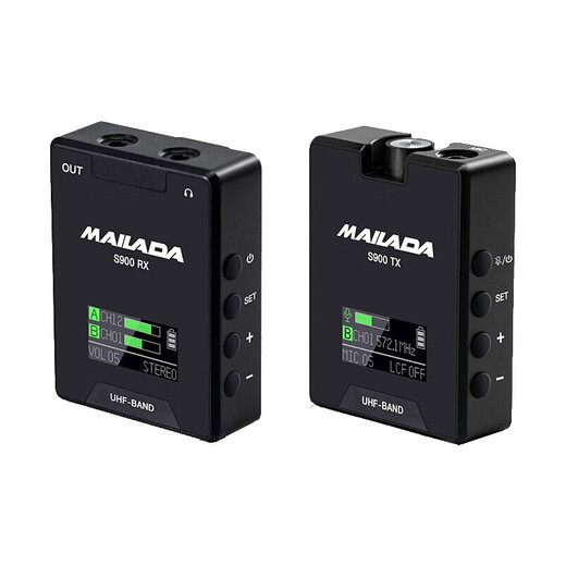 Mailada S900 Little Bee Wireless Microphone Lavalier Mobile Live Broadcast Equipment SLR Camera Interview Recording Microphone Computer Radio Recording Microphone Wireless Microphone S900Q Black One to Four