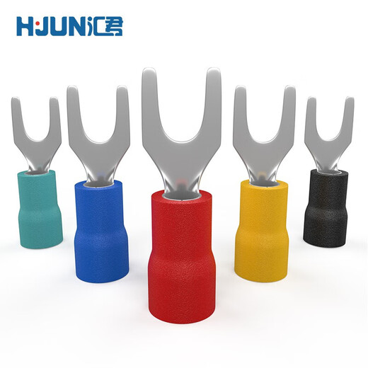 XMSJ cold-pressed terminal fork-shaped U-shaped Y-shaped pre-insulated SV terminal block SV12532 red 1000 pieces