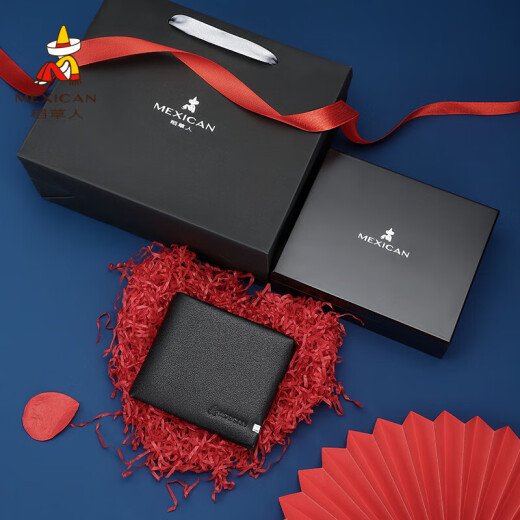 Scarecrow Billetera Capa de la cabeza para hombres Caqueta corta Bolsa Cambiar Bolsa Box de regalo de alta gama Día del Padre Práctico para papá