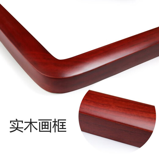 Yantang hand-painted Chinese painting peony hanging painting entrance restaurant decorative calligraphy and painting rich flower blooming bedroom bedside ink living room painting rich and powerful full hall solid wood picture frame + plexiglass 65*65 cm