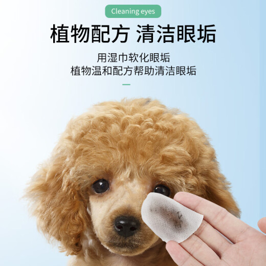 HELLOJOY pet eye wipes 120 pumps cat eye tear wipes dog ear cleaning wipes pet supplies