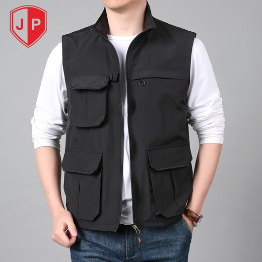 
JP Outdoor Men's Vest Multi-Pocket Casual Working Vest Thin Quick-Drying Horse Clip 2677 Khaki M (suitable for 110Jin [Jin equals 0.5 kg]-125Jin [Jin equals 0.5 kg])