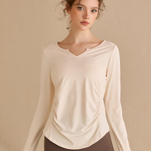 DADDECT yoga wear long-sleeved T-shirt for women 2025 autumn and winter new quick-drying fitness wear sports Pilates running blouse top blue L (recommended 120-140Jin Jin equals 0.5 kg)