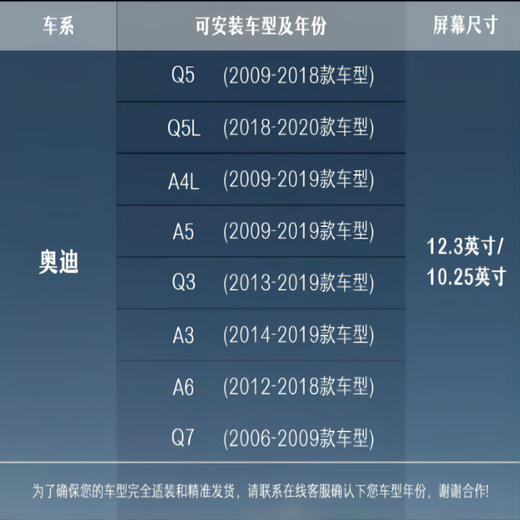 卡仕达（CASKA）适用奥迪A3/A4/A4L/A5/6/Q3/Q5/Q5L中控大屏显示导航屏幕一体机 4】10.25英寸 八核8+128G 高通680 官方标配+轨迹倒车